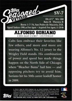 2009 Topps Ticket to Stardom - Seasoned Vets #SV-7 Alfonso Soriano Back