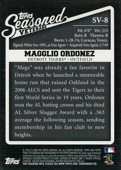 2009 Topps Ticket to Stardom - Seasoned Vets #SV-8 Magglio Ordonez Back