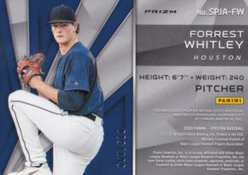 2020 Panini Chronicles - Spectra Prospect Jersey Autographs #SPJA-FW Forrest Whitley Back