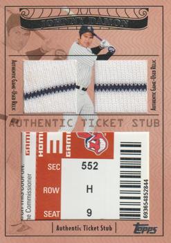 2009 Topps Ticket to Stardom - Ticket Stubs Plus Memorabilia Dual #TSP2-36 Johnny Damon Front