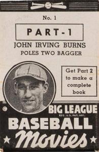 1938 Goudey Big League Movies (R326) #1 John Irving Burns Front