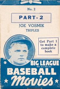 1938 Goudey Big League Movies (R326) #2 Joe Vosmik Front