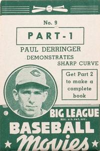 1938 Goudey Big League Movies (R326) #9 Paul Derringer Front