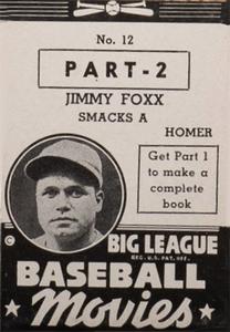 1938 Goudey Big League Movies (R326) #12 Jimmie Foxx Front