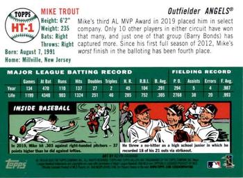 2020 Topps Gallery - Heritage #HT-1 Mike Trout Back