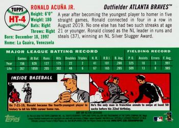 2020 Topps Gallery - Heritage #HT-4 Ronald Acuña Jr. Back