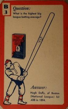 1934 Quaker Oats Ask Me Trivia #B3 Hugh Duffy / Joe McGinnity / Mark Baldwin / John Watson Front