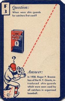 1934 Quaker Oats Ask Me Trivia #F3 Babe Ruth / Roger Bresnahan Back