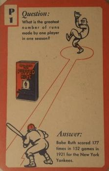 1934 Quaker Oats Ask Me Trivia #P1 Babe Ruth / John McGraw Front