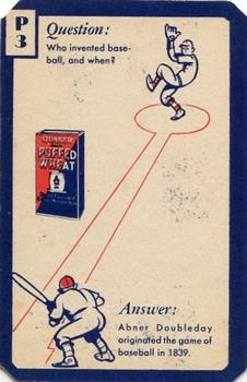 1934 Quaker Oats Ask Me Trivia #P3 Rube Waddell Back