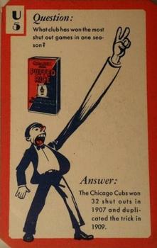 1934 Quaker Oats Ask Me Trivia #U5 Chicago Cubs / Detroit Tigers Front