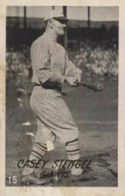 1922 W503 Strip/Caramel Cards #15 Casey Stengel Front