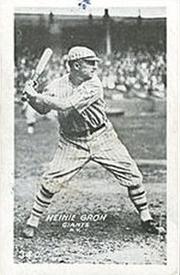 1922 W503 Strip/Caramel Cards #34 Heinie Groh Front