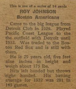 1933 Eclipse Import R337 #NNO Roy Johnson Back