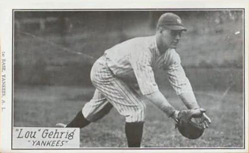 1929-30 R315 #NNO Lou Gehrig Front