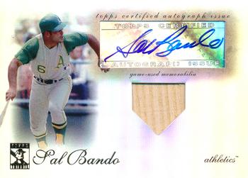 2009 Topps Tribute - Autograph Relics #TAR-SB4 Sal Bando Front