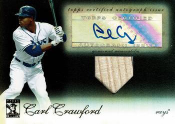 2009 Topps Tribute - Autograph Relics Black #TAR-CC1 Carl Crawford Front