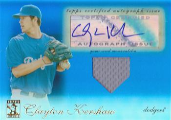 2009 Topps Tribute - Autograph Relics Blue #TAR-CK2 Clayton Kershaw Front