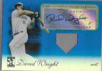 2009 Topps Tribute - Autograph Relics Blue #TAR-DW1 David Wright Front