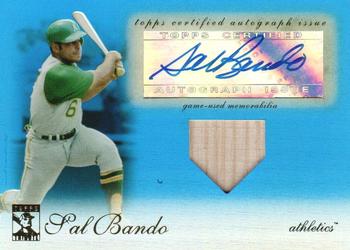 2009 Topps Tribute - Autograph Relics Blue #TAR-SB3 Sal Bando Front