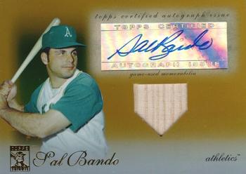 2009 Topps Tribute - Autograph Relics Gold #TAR-SB1 Sal Bando Front
