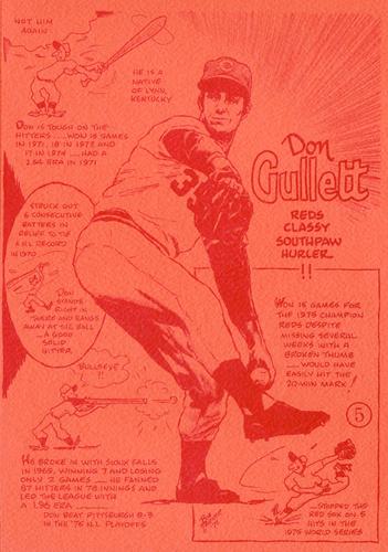 1977 Bob Parker Some Reds You Should Know #5 Don Gullett Front