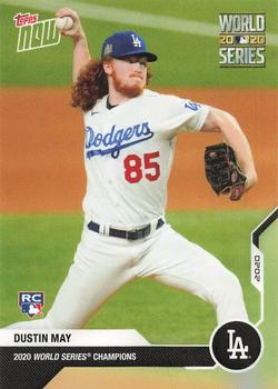 2020 Topps Now World Series Champions Los Angeles Dodgers #WS-3 Dustin May Front