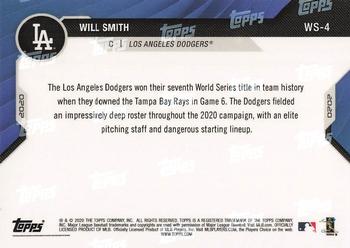 2020 Topps Now World Series Champions Los Angeles Dodgers #WS-4 Will Smith Back