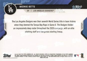 2020 Topps Now World Series Champions Los Angeles Dodgers #WS-9 Mookie Betts Back
