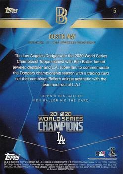 2020 Topps x Ben Baller: Los Angeles Dodgers World Series Champions #5 Dustin May Back