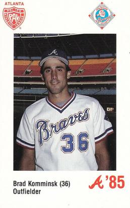 1985 Atlanta Braves Police #NNO Brad Komminsk Front