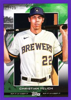 2020 Topps Rip - Purple #36 Christian Yelich Front