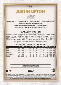 2020 Topps Gallery - Artist's Proofs #105 Justin Upton Back