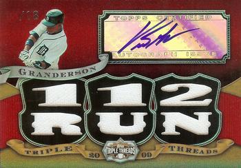 2009 Topps Triple Threads - Relic Autographs #TTAR-26 Curtis Granderson Front