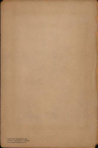 1911 Jones, Keyser & Arras Cabinets #304 Bill Dahlen Back