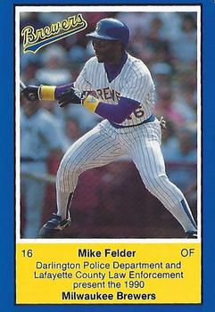 1990 Milwaukee Brewers Police - Darlington Police Department #NNO Mike Felder Front