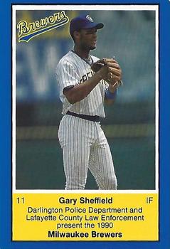 1990 Milwaukee Brewers Police - Darlington Police Department #NNO Gary Sheffield Front