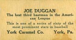 1927 York Caramel (E210) (Type 1) #3 Joe Dugan Back