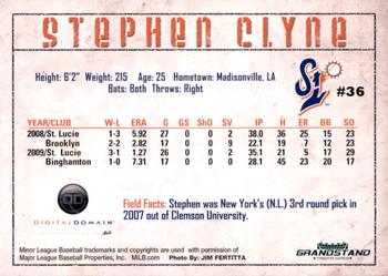 2010 Grandstand St. Lucie Mets #NNO Stephen Clyne Back