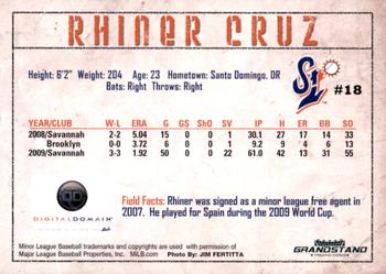 2010 Grandstand St. Lucie Mets #NNO Rhiner Cruz Back