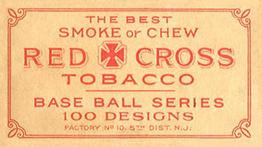 1910-13 Red Cross Tobacco (T215) #NNO Solly Hofman Back