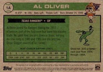 2020 Topps x Super 70s Sports - Autographs #1A Al Oliver Back