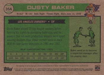 2020 Topps x Super 70s Sports - Autographs #35A Dusty Baker Back