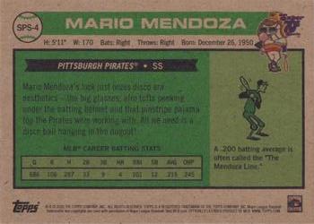 2020 Topps x Super 70s Sports - Spectacular Spectacles #SPS-4 Mario Mendoza Back