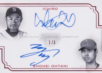 2020 Topps Dynasty - Dynasty Legendary Dual Autographs SIlver #LDA-IO Ichiro / Shohei Ohtani Front