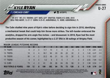 2020 Topps Update - Gold Foil #U-27 Kyle Ryan Back