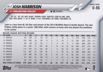 2020 Topps Update - Gold Foil #U-86 Josh Harrison Back