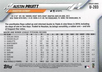 2020 Topps Update - Gold Foil #U-203 Austin Pruitt Back
