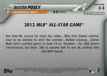 2020 Topps Update - Gold #U-8 Buster Posey Back