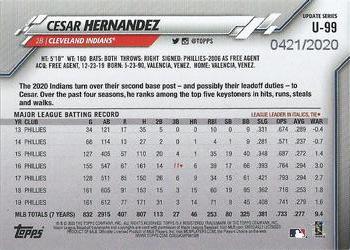 2020 Topps Update - Gold #U-99 Cesar Hernandez Back